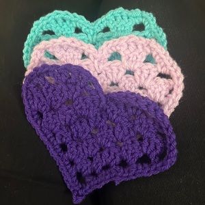 3 Valentine Heart Coasters Office Space Decor and gifts. Hand Crafted by Me.